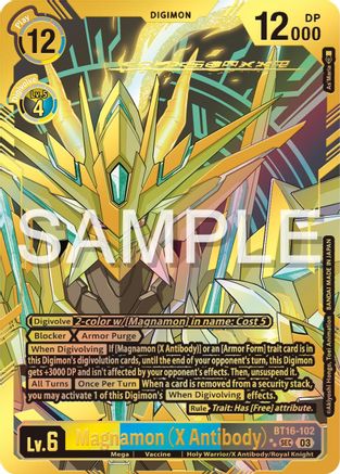 Magnamon (X Antibody) (Textured) (BT16-102) [Beginning Observer] Foil - Deck Out Gaming