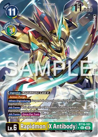 Rapidmon (X Antibody) (Alternate Art) (BT16-101) [Beginning Observer] Foil - Deck Out Gaming