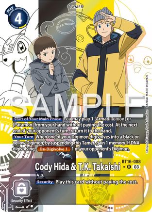 Cody Hida & T.K. Takaishi (Alternate Art) (BT16-088) [Beginning Observer] Foil