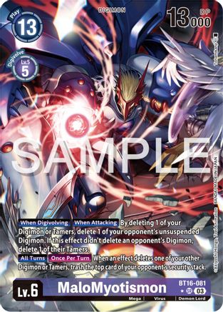 MaloMyotismon (Alternate Art) (BT16-081) [Beginning Observer] Foil - Deck Out Gaming