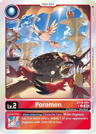 Poromon (Box Promotion Pack: Beginning Observer) (BT16-001) [Beginning Observer] Foil - Deck Out Gaming