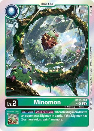 Minomon (Box Promotion Pack: Beginning Observer) (BT16-004) [Beginning Observer] Foil - Deck Out Gaming