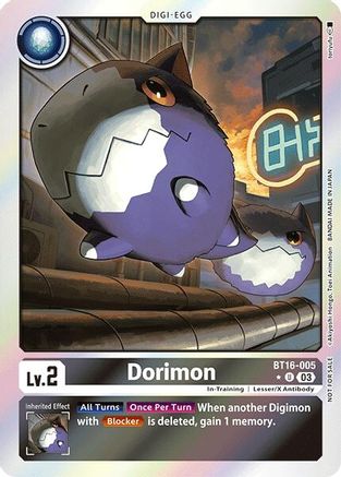 Dorimon (Box Promotion Pack: Beginning Observer) (BT16-005) [Beginning Observer] Foil - Deck Out Gaming