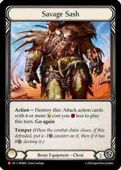 Savage Sash (AKO004) [Armory Deck: Kayo] Rainbow Foil - Deck Out Gaming