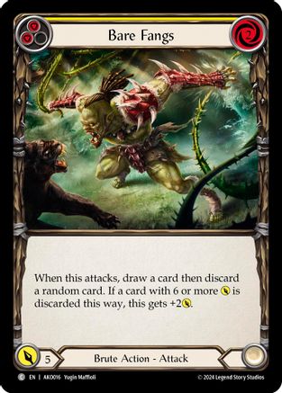 Bare Fangs (Yellow) (AKO016) [Armory Deck: Kayo] - Deck Out Gaming