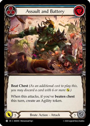 Assault and Battery (Blue) (AKO018) [Armory Deck: Kayo] - Deck Out Gaming