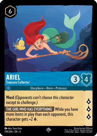 Ariel - Treasure Collector (139/204) [Ursulas Return] - Deck Out Gaming