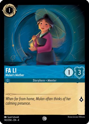 Fa Li - Mulan's Mother (143/204) [Ursulas Return] - Deck Out Gaming