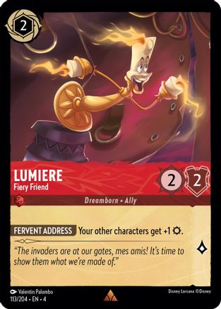 Lumiere - Fiery Friend (113/204) [Ursulas Return] - Deck Out Gaming