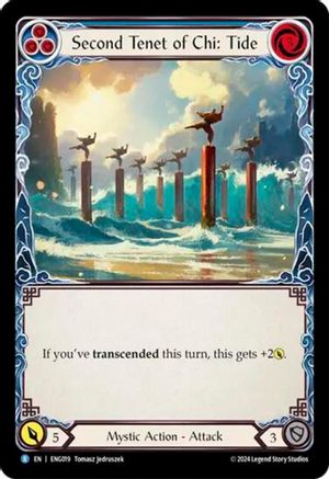 Second Tenet of Chi: Tide (ENG019) [Blitz Deck: Part the Mistveil - Enigma] - Deck Out Gaming