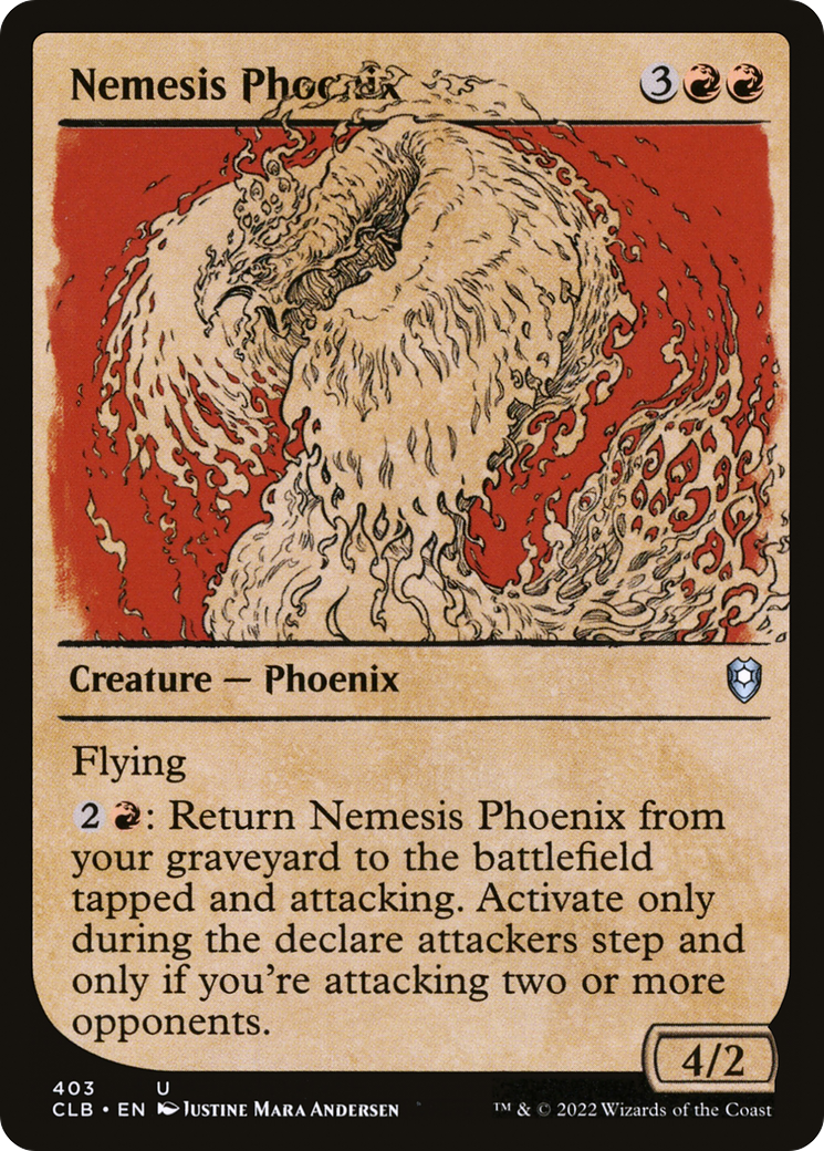 Nemesis Phoenix (Showcase) (403) [Commander Legends: Battle for Baldur's Gate] foil - Deck Out Gaming