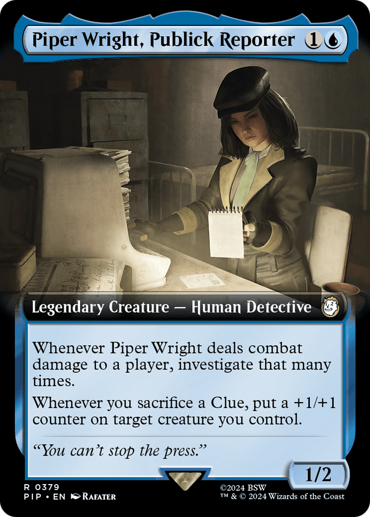 Piper Wright, Publick Reporter (Extended Art) (379) [Fallout] foil - Deck Out Gaming