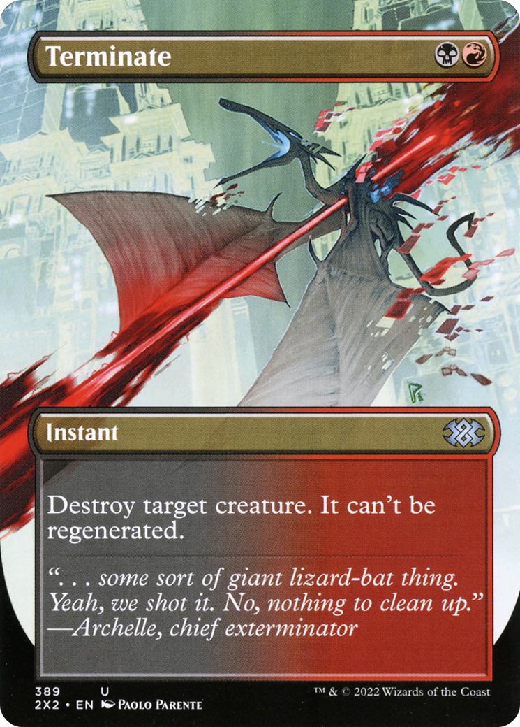 Terminate (Borderless) (389) [Double Masters 2022] foil - Deck Out Gaming