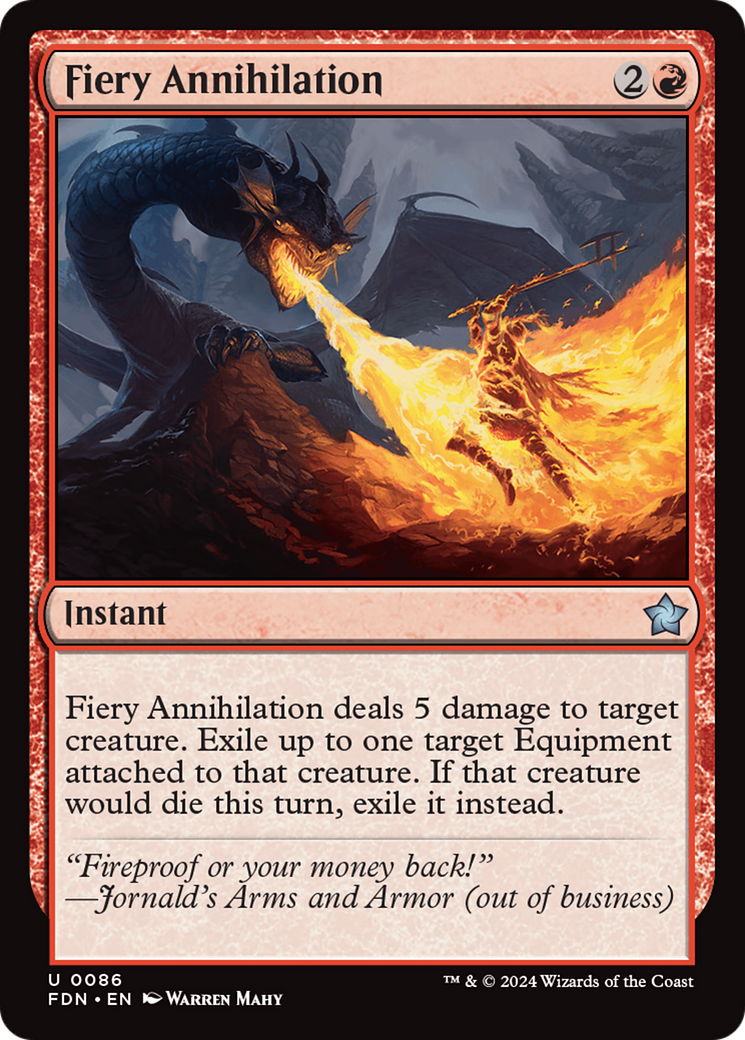 Fiery Annihilation (86) [Foundations] foil - Deck Out Gaming