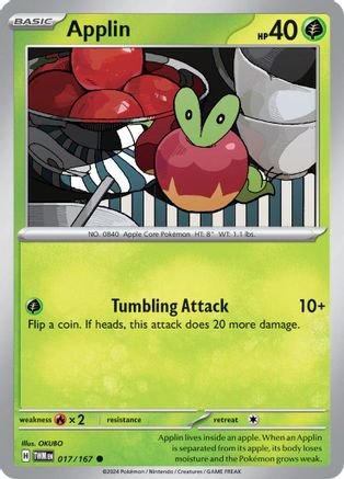 Applin - 017/167 (17) [SV06: Twilight Masquerade] Reverse Holofoil - Deck Out Gaming