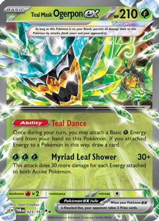 Teal Mask Ogerpon ex - 025/167 (25) [SV06: Twilight Masquerade] Holofoil - Deck Out Gaming