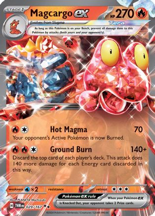 Magcargo ex - 029/167 (29) [SV06: Twilight Masquerade] Holofoil - Deck Out Gaming