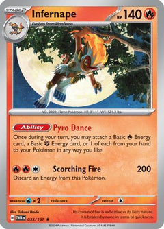 Infernape - 033/167 (33) [SV06: Twilight Masquerade] Reverse Holofoil - Deck Out Gaming