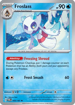 Froslass - 053/167 (53) [SV06: Twilight Masquerade] Reverse Holofoil - Deck Out Gaming