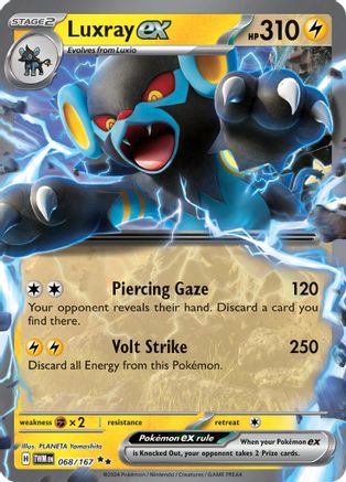 Luxray ex - 068/167 (68) [SV06: Twilight Masquerade] Holofoil - Deck Out Gaming