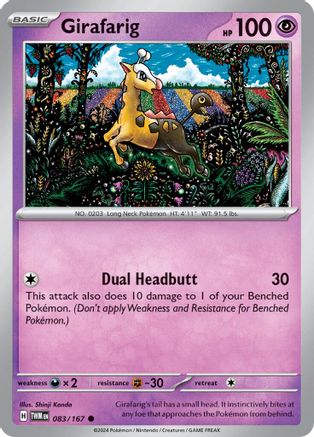 Girafarig (83) [SV06: Twilight Masquerade] Reverse Holofoil - Deck Out Gaming