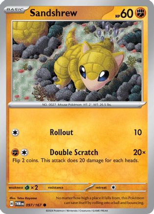 Sandshrew (97) [SV06: Twilight Masquerade] Reverse Holofoil - Deck Out Gaming