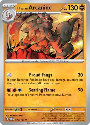 Hisuian Arcanine (100) [SV06: Twilight Masquerade] Reverse Holofoil - Deck Out Gaming