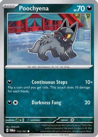 Poochyena (113) [SV06: Twilight Masquerade] Reverse Holofoil - Deck Out Gaming