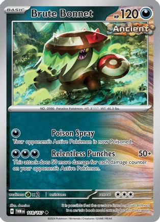 Brute Bonnet (118) [SV06: Twilight Masquerade] Reverse Holofoil - Deck Out Gaming