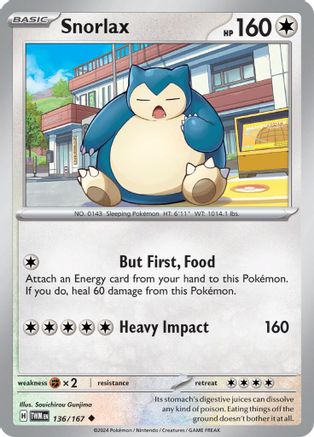 Snorlax (136) [SV06: Twilight Masquerade] Reverse Holofoil - Deck Out Gaming