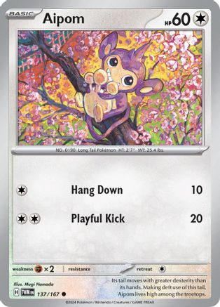 Aipom (137) [SV06: Twilight Masquerade] Reverse Holofoil - Deck Out Gaming