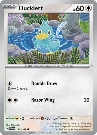 Ducklett (139) [SV06: Twilight Masquerade] Reverse Holofoil - Deck Out Gaming