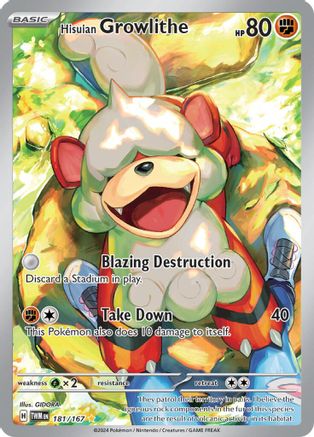 Hisuian Growlithe - 181/167 (181) [SV06: Twilight Masquerade] Holofoil - Deck Out Gaming