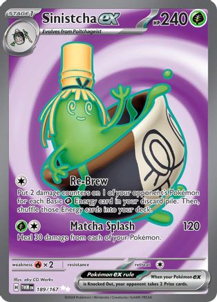 Sinistcha ex - 189/167 (189) [SV06: Twilight Masquerade] Holofoil - Deck Out Gaming