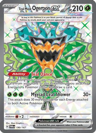 Teal Mask Ogerpon ex (190) [SV06: Twilight Masquerade] Holofoil - Deck Out Gaming