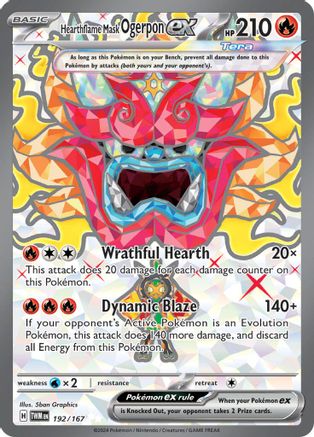Hearthflame Mask Ogerpon ex - 192/167 (192) [SV06: Twilight Masquerade] Holofoil - Deck Out Gaming