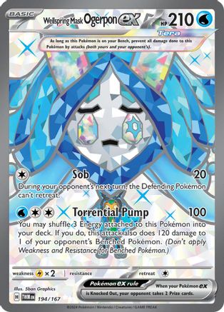 Wellspring Mask Ogerpon ex (194) [SV06: Twilight Masquerade] Holofoil - Deck Out Gaming