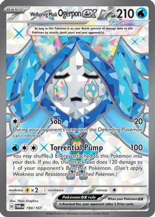 Wellspring Mask Ogerpon ex - 194/167 (194) [SV06: Twilight Masquerade] Holofoil - Deck Out Gaming