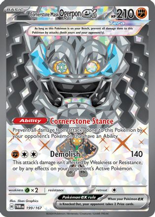 Cornerstone Mask Ogerpon ex (199) [SV06: Twilight Masquerade] Holofoil - Deck Out Gaming