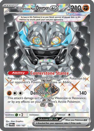 Cornerstone Mask Ogerpon ex - 199/167 (199) [SV06: Twilight Masquerade] Holofoil - Deck Out Gaming