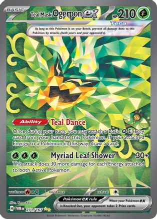 Teal Mask Ogerpon ex - 211/167 (211) [SV06: Twilight Masquerade] Holofoil - Deck Out Gaming