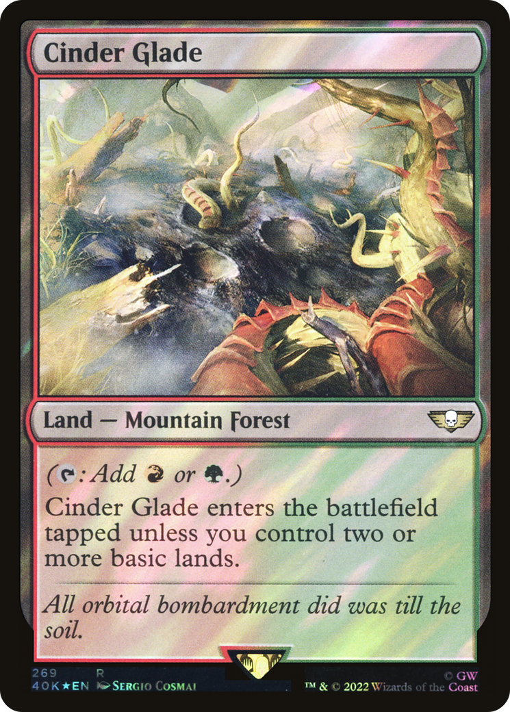 Cinder Glade (Surge Foil) (269) [Warhammer 40,000 Commander] foil - Deck Out Gaming