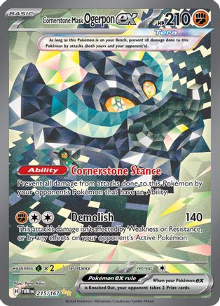 Cornerstone Mask Ogerpon ex - 215/167 (215) [SV06: Twilight Masquerade] Holofoil - Deck Out Gaming
