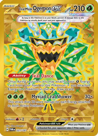 Teal Mask Ogerpon ex (221) [SV06: Twilight Masquerade] Holofoil - Deck Out Gaming