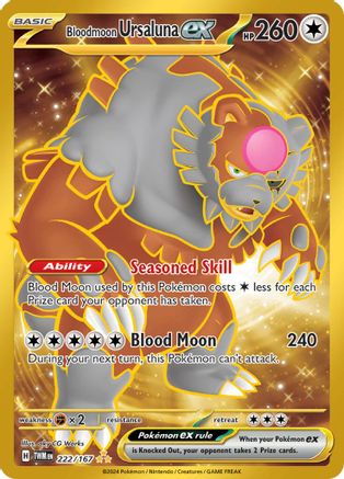 Bloodmoon Ursaluna ex - 222/167 (222) [SV06: Twilight Masquerade] Holofoil - Deck Out Gaming