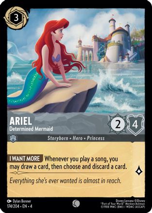 Ariel - Determined Mermaid (174/204) [Ursulas Return] - Deck Out Gaming