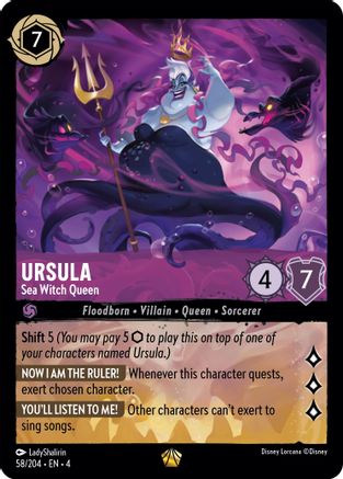 Ursula - Sea Witch Queen (58/204) [Ursulas Return] - Deck Out Gaming