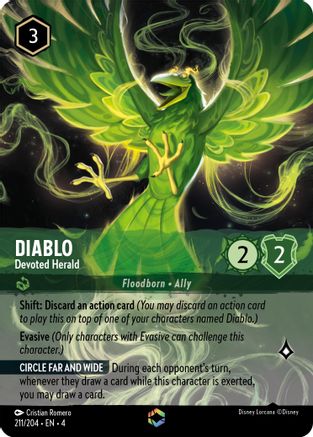 Diablo - Devoted Herald (Enchanted) (211/204) [Ursulas Return] Holofoil - Deck Out Gaming