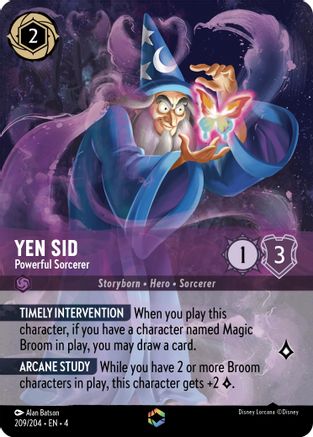 Yen Sid - Powerful Sorcerer (Enchanted) (209/204) [Ursulas Return] Holofoil - Deck Out Gaming