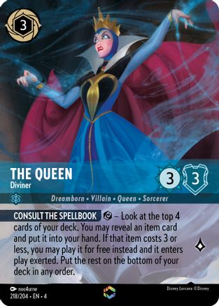 The Queen - Diviner (Enchanted) (218/204) [Ursulas Return] Holofoil - Deck Out Gaming